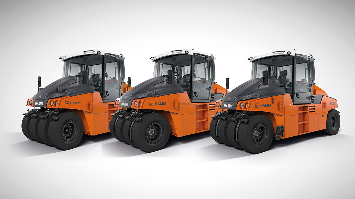 Series HP – the new generation of pneumatic tyre rollers from Hamm. 