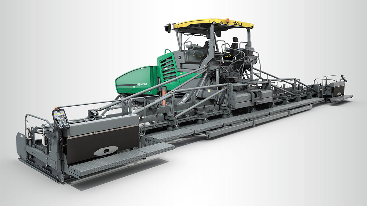 Combined with the SB 350 Fixed-Width Screed, VÖGELE's new SUPER 3000-3(i) can achieve a potentially record-breaking pave width of up to 18m.