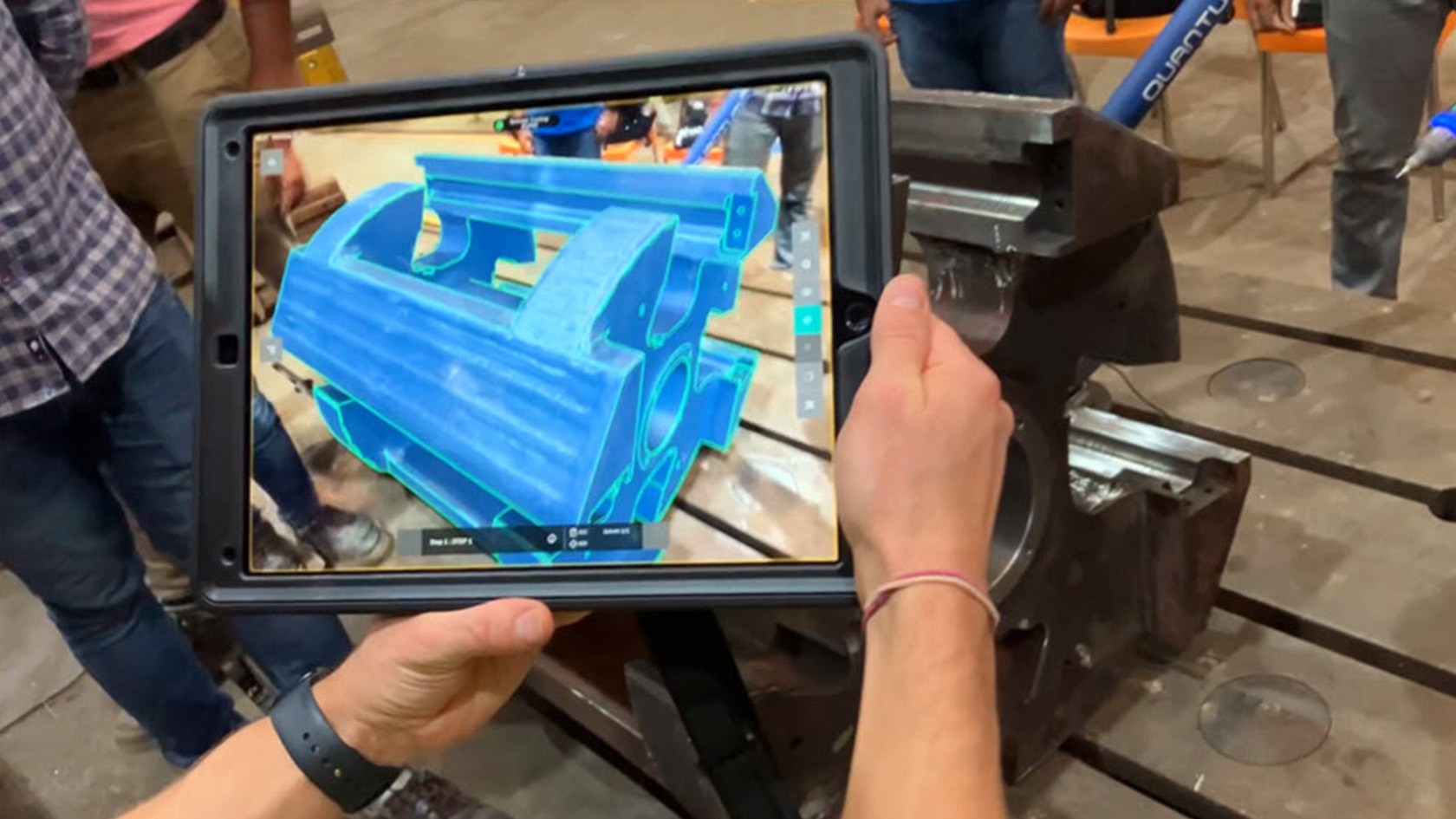 Tablette avec logiciel de réalité augmentée